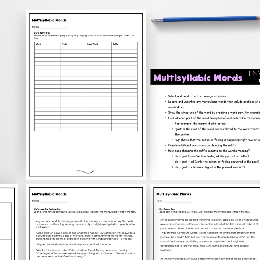 Multisyllabic Words Bundle | Spelling - Teacher Resources & Classroom Decor