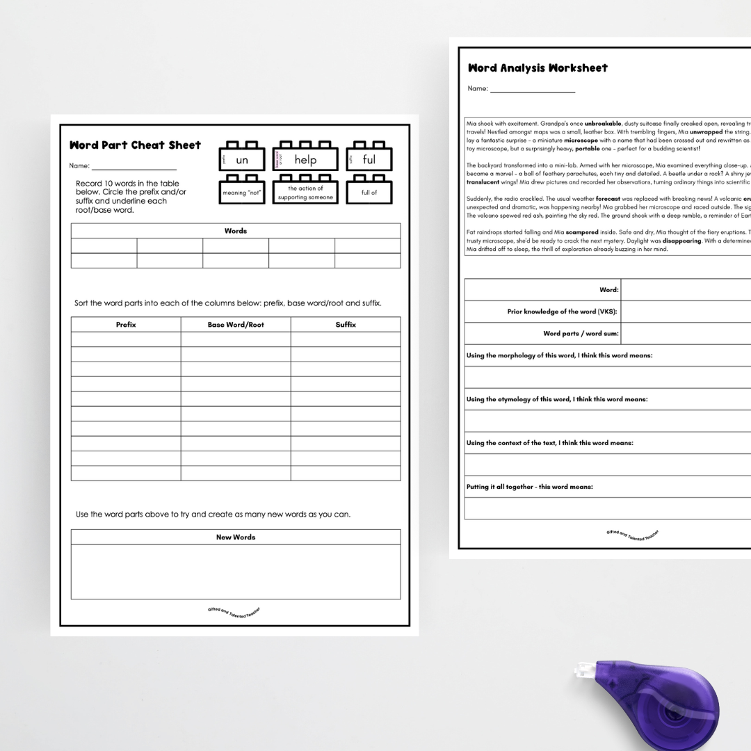 Morphemic Awareness Activities | Morphology