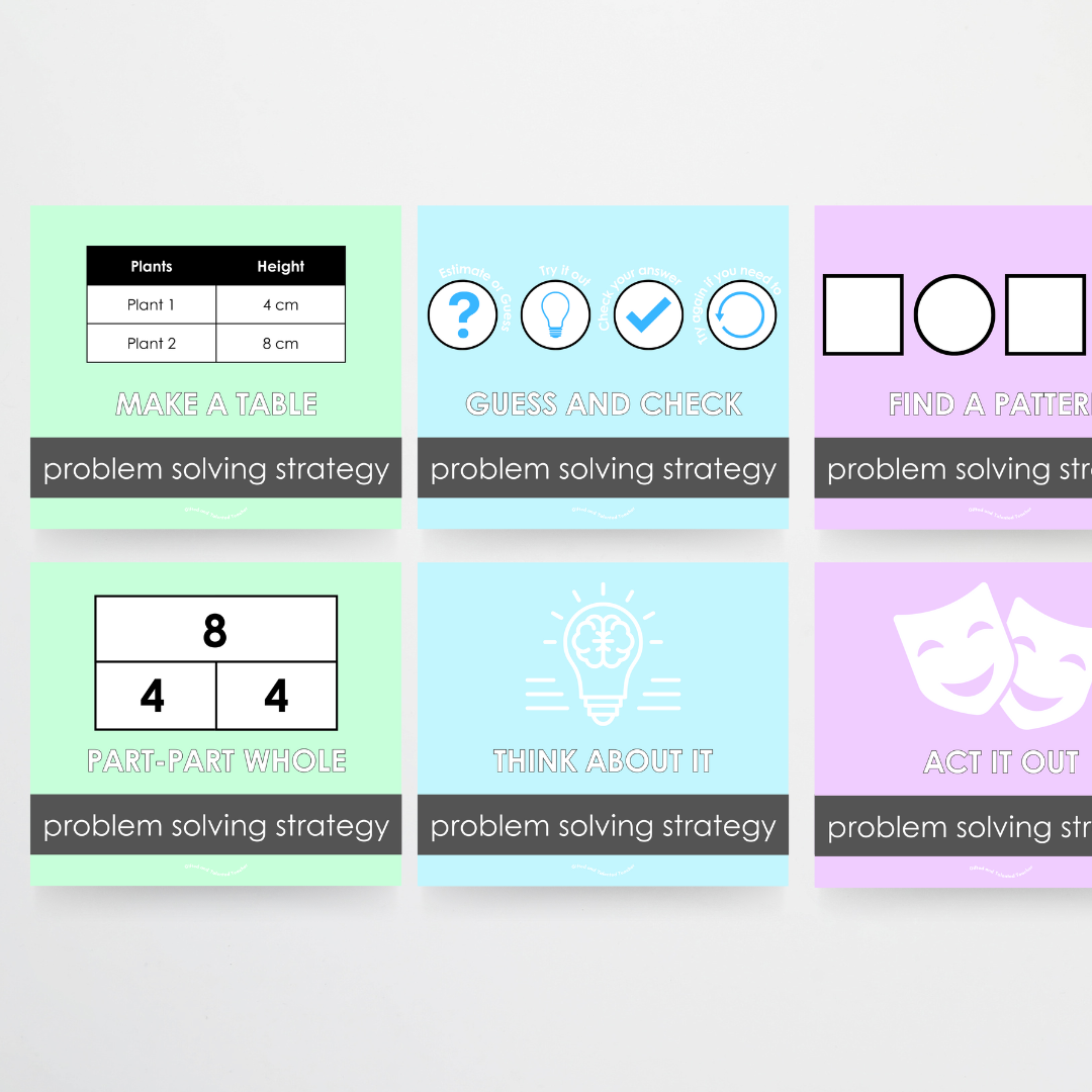 Lower Grades Problem Solving Strategy Toolkit: Pretty in Pastel
