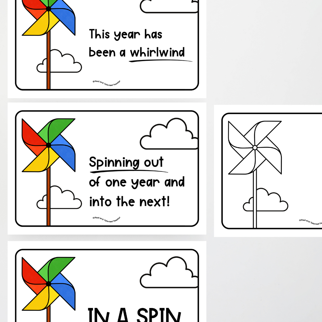 Pinwheel Craft: Reflection Resource - End of Year Activity - Teacher Resources & Classroom Decor
