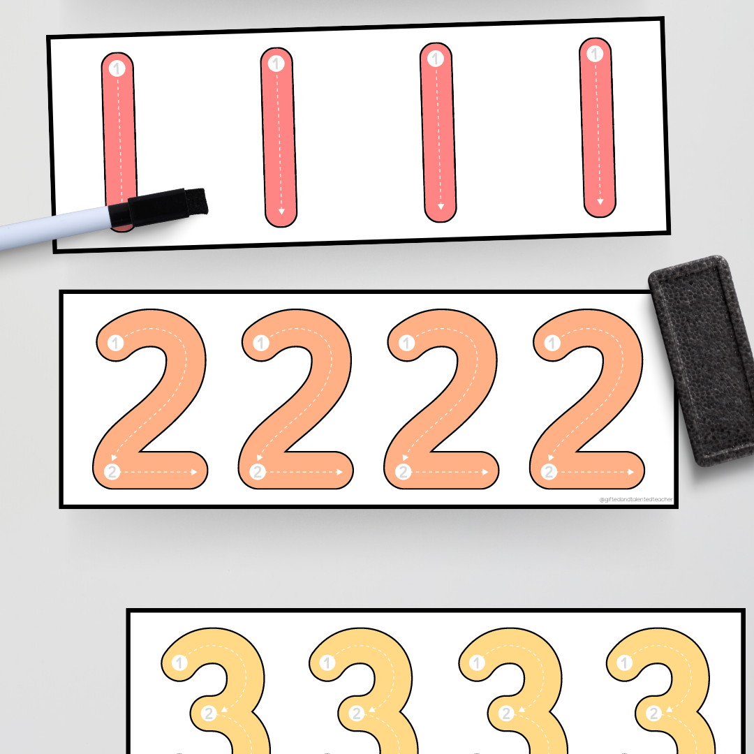 Tracing Number Mats: 0-9 - Teacher Resources & Classroom Decor
