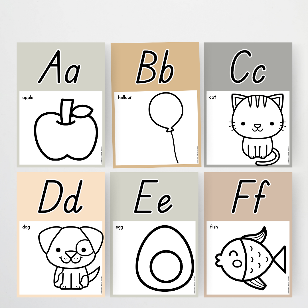 Matisse: A4 Alphabet Posters - Neutral Classroom Decor - Teacher Resources & Classroom Decor