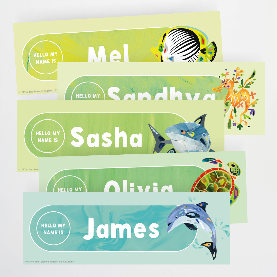 Pete Cromer: Desk Plates - Sea Life Collection