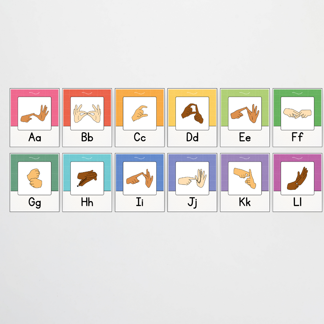 Auslan Alphabet Posters - Back To School Classroom Decor