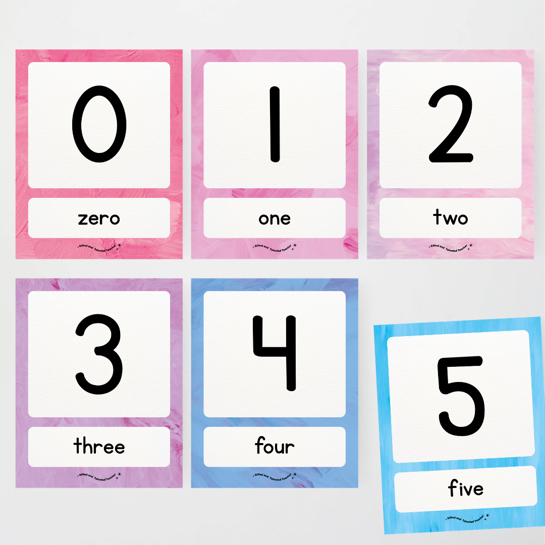 Number Posters Numerical Form and Word Form - Sea Life Classroom Decor - Teacher Resources & Classroom Decor
