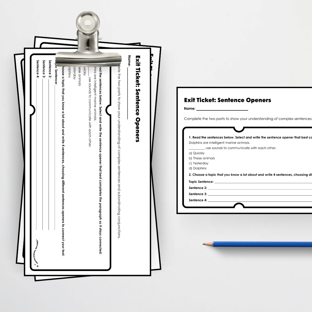 Year 5 Bundle: Sentence Openers - Lesson Plan, Slides and Activities