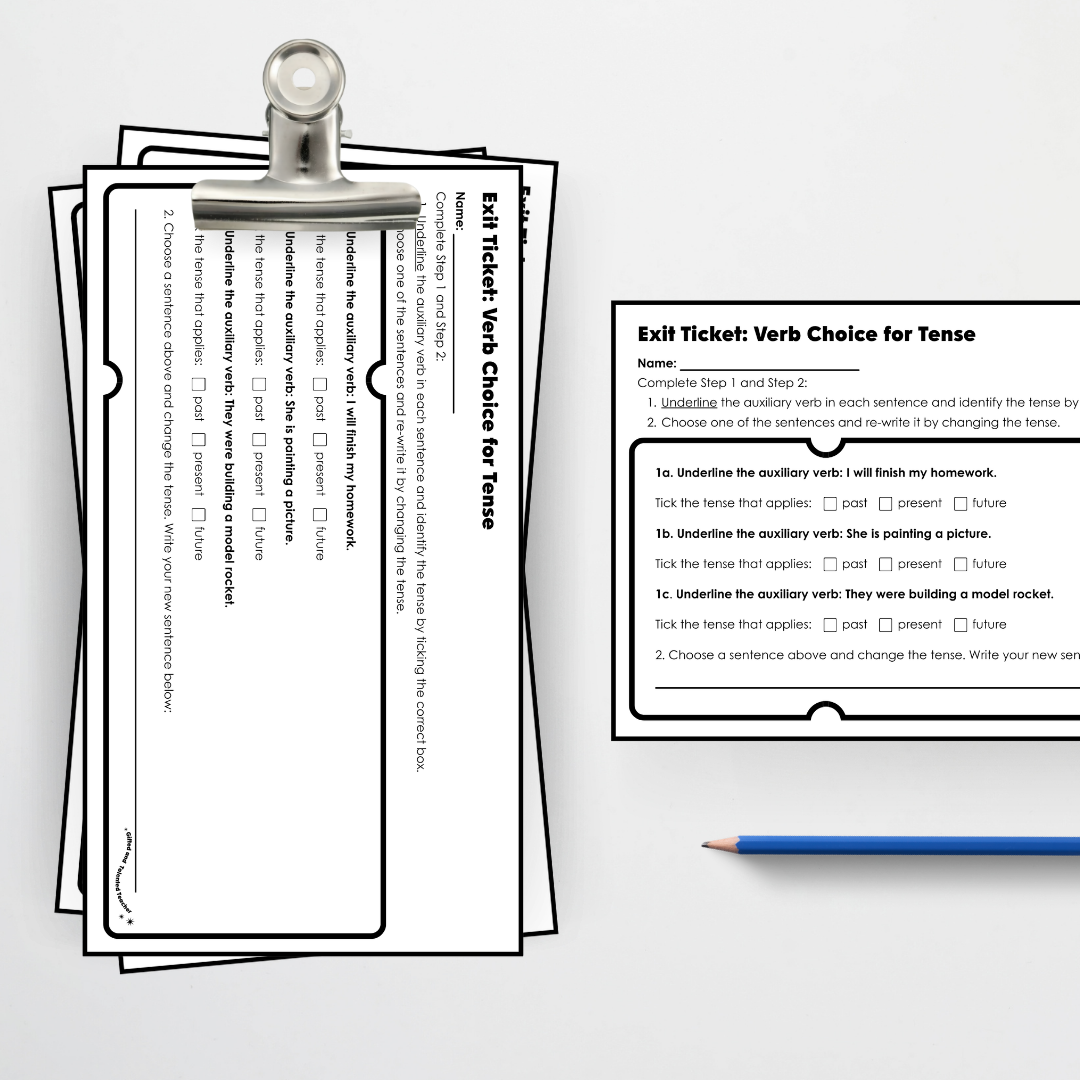 Year 6 Bundle: Verbs for Tense - Lesson Plan, Slides and Activities - Teacher Resources & Classroom Decor