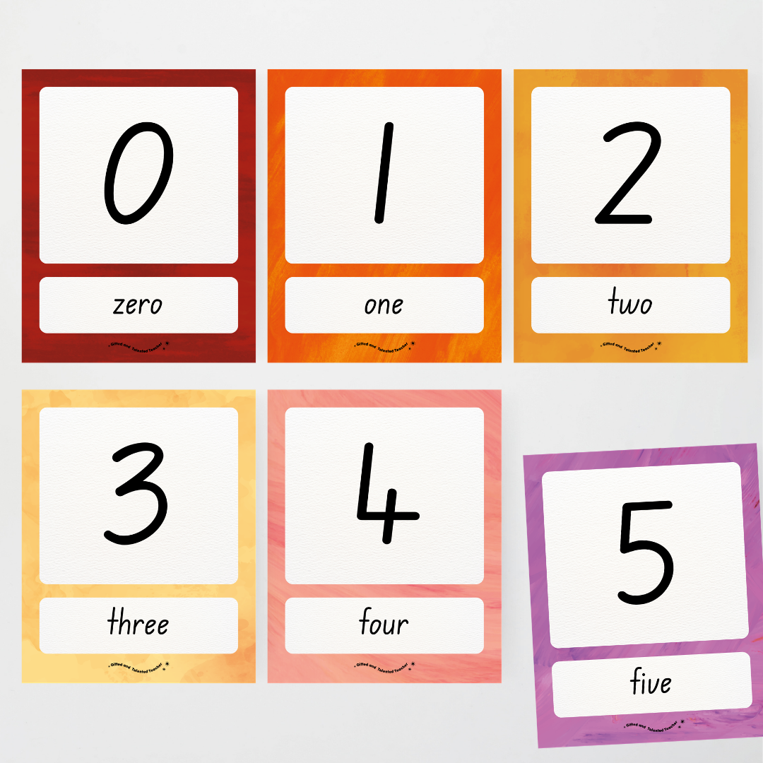 Number Posters Numerical Form and Word Form - Insect Life Classroom Decor - Teacher Resources & Classroom Decor