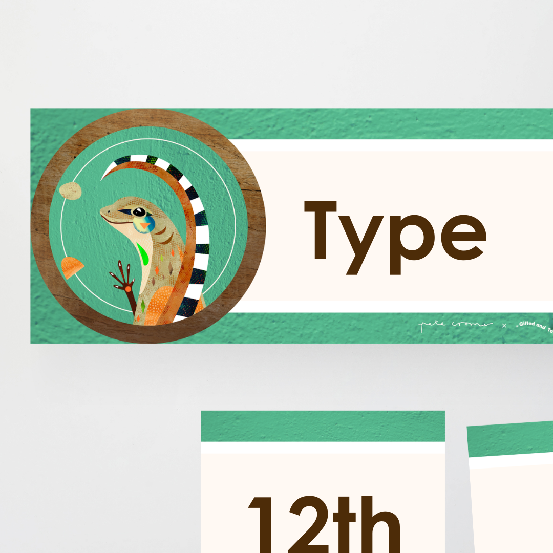 Flip Calendar: Zebra-Tailed Lizard - North America Classroom Decor - Teacher Resources & Classroom Decor