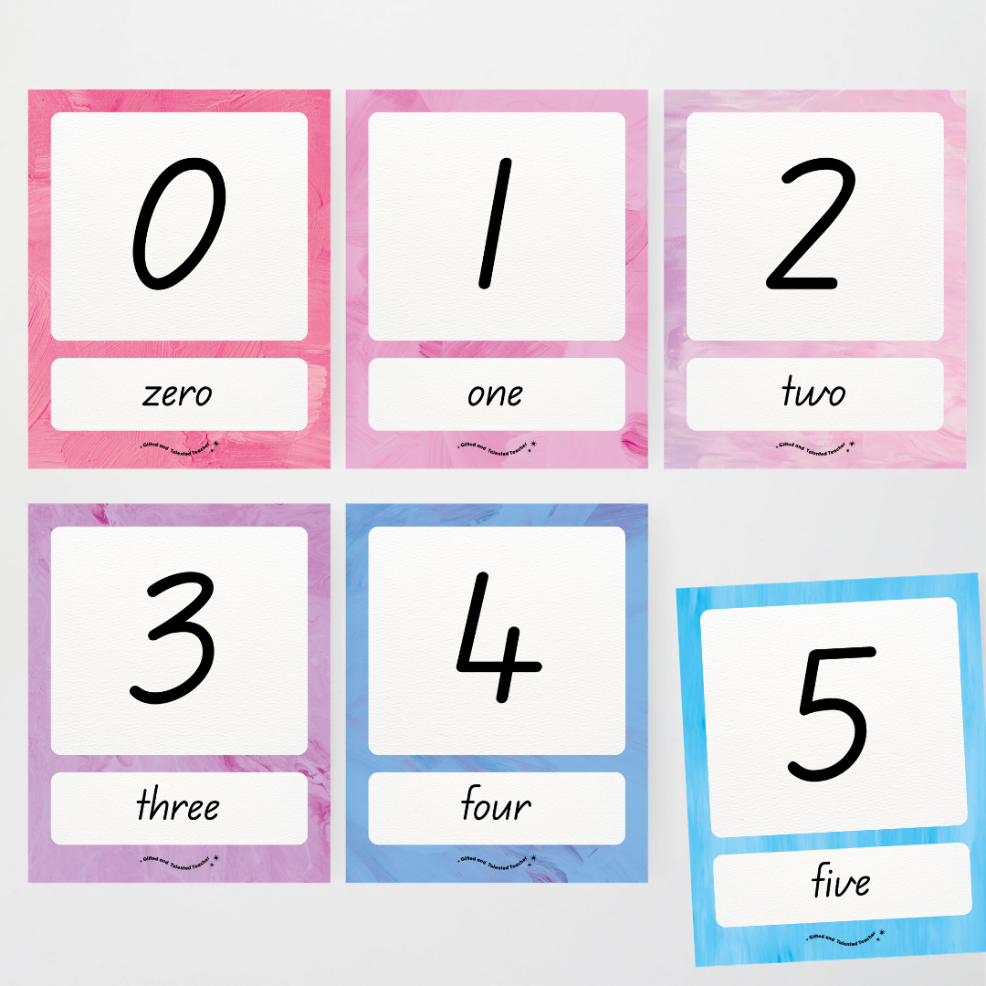 Number Posters Numerical Form and Word Form - Sea Life Classroom Decor - Teacher Resources & Classroom Decor