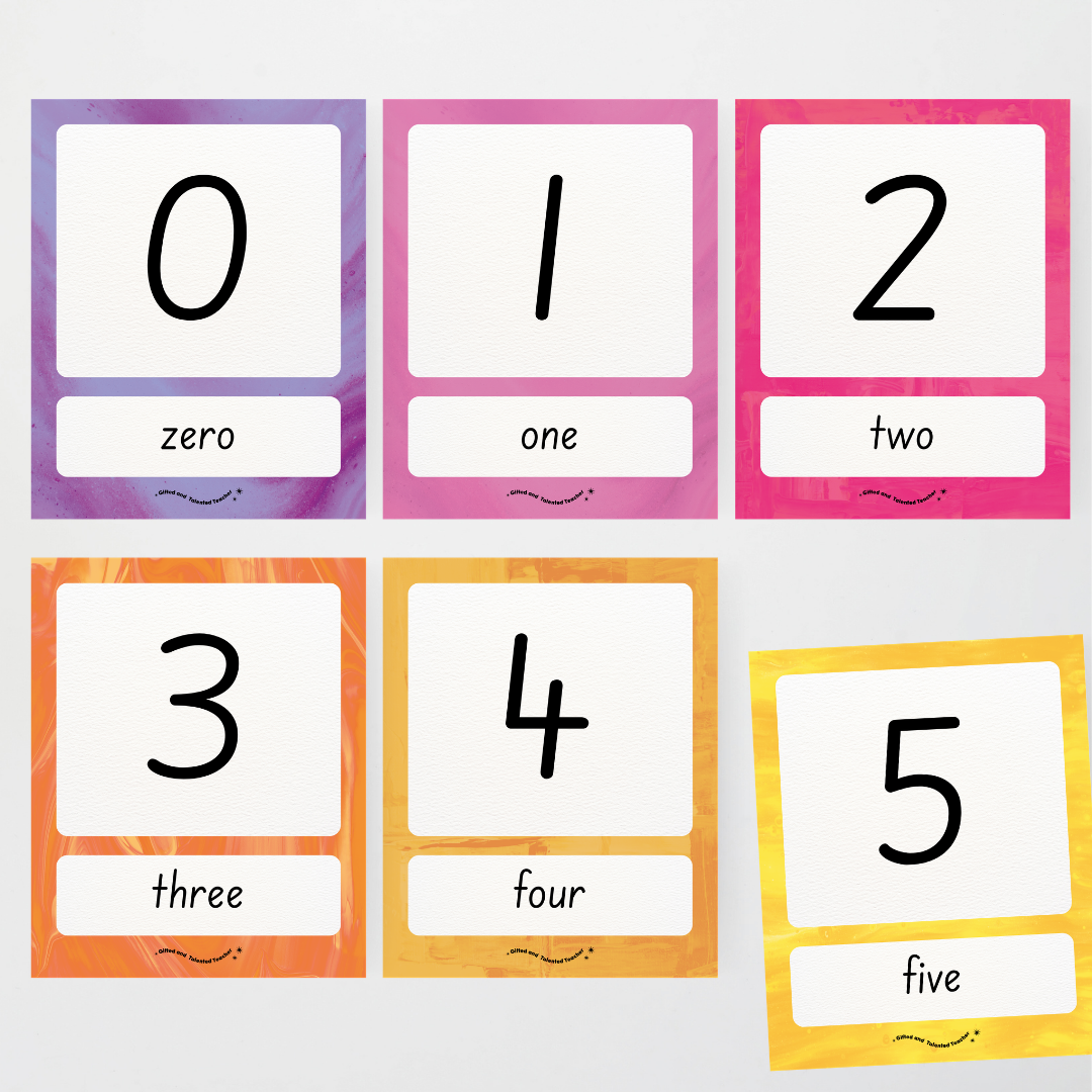 Number Posters Numerical Form and Word Form - Australian Fauna and Flora Classroom Decor - Teacher Resources & Classroom Decor