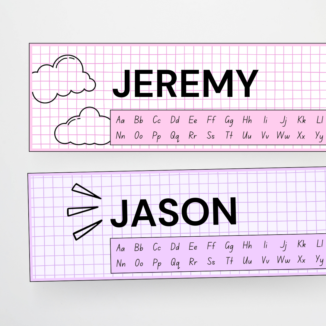 Desk Plates - School Doodles Classroom Decor - Teacher Resources & Classroom Decor