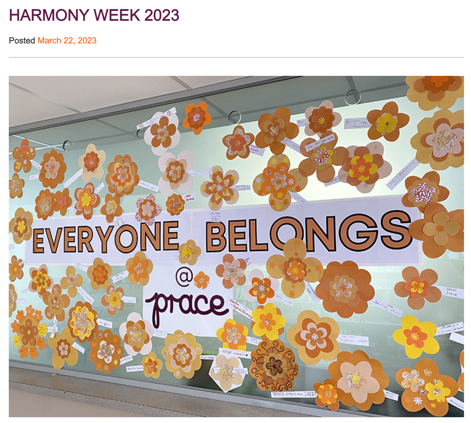 Harmony Day and Harmony Week: Flower Cut Outs - Teacher Resources & Classroom Decor