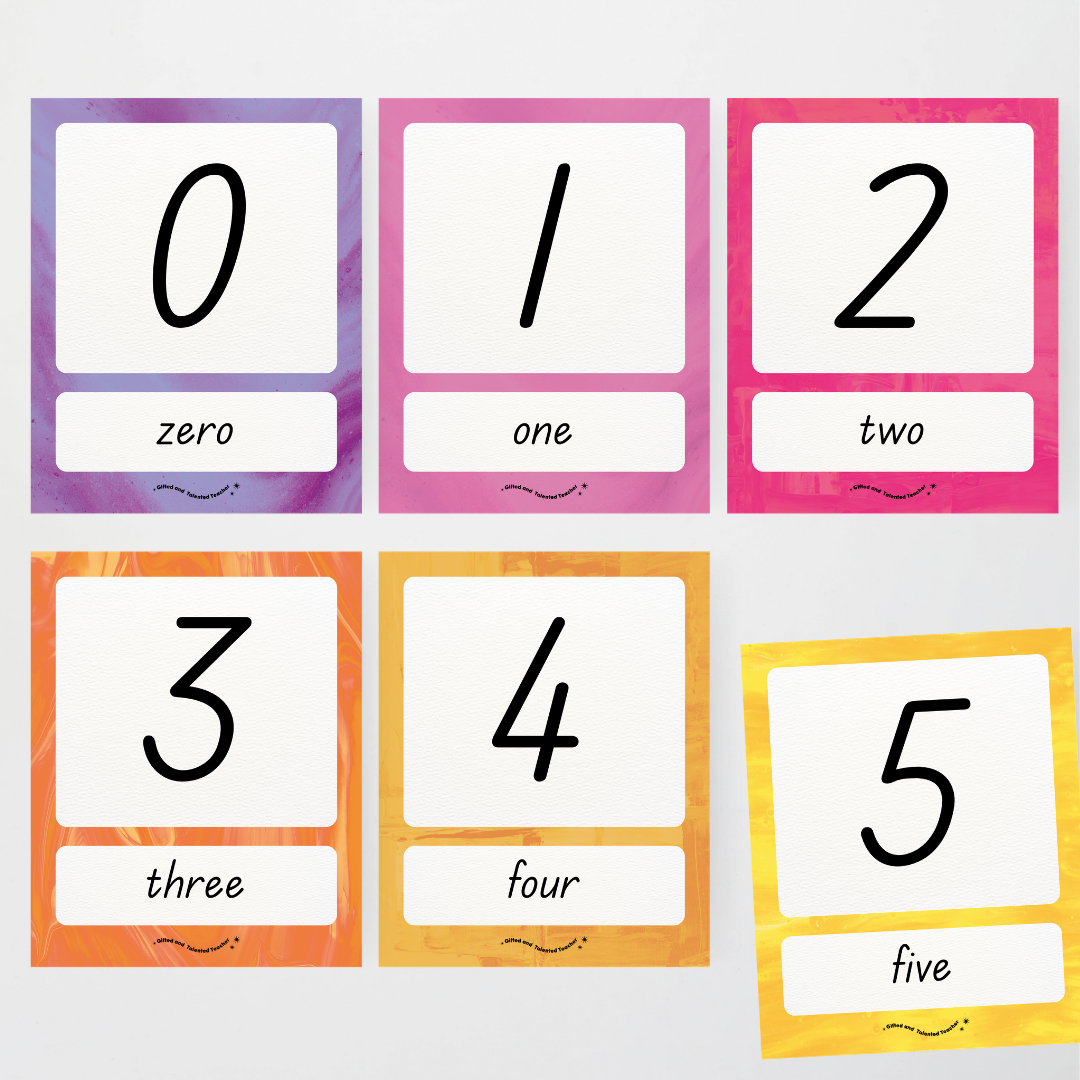 Number Posters Numerical Form and Word Form - Australian Fauna and Flora Classroom Decor - Teacher Resources & Classroom Decor