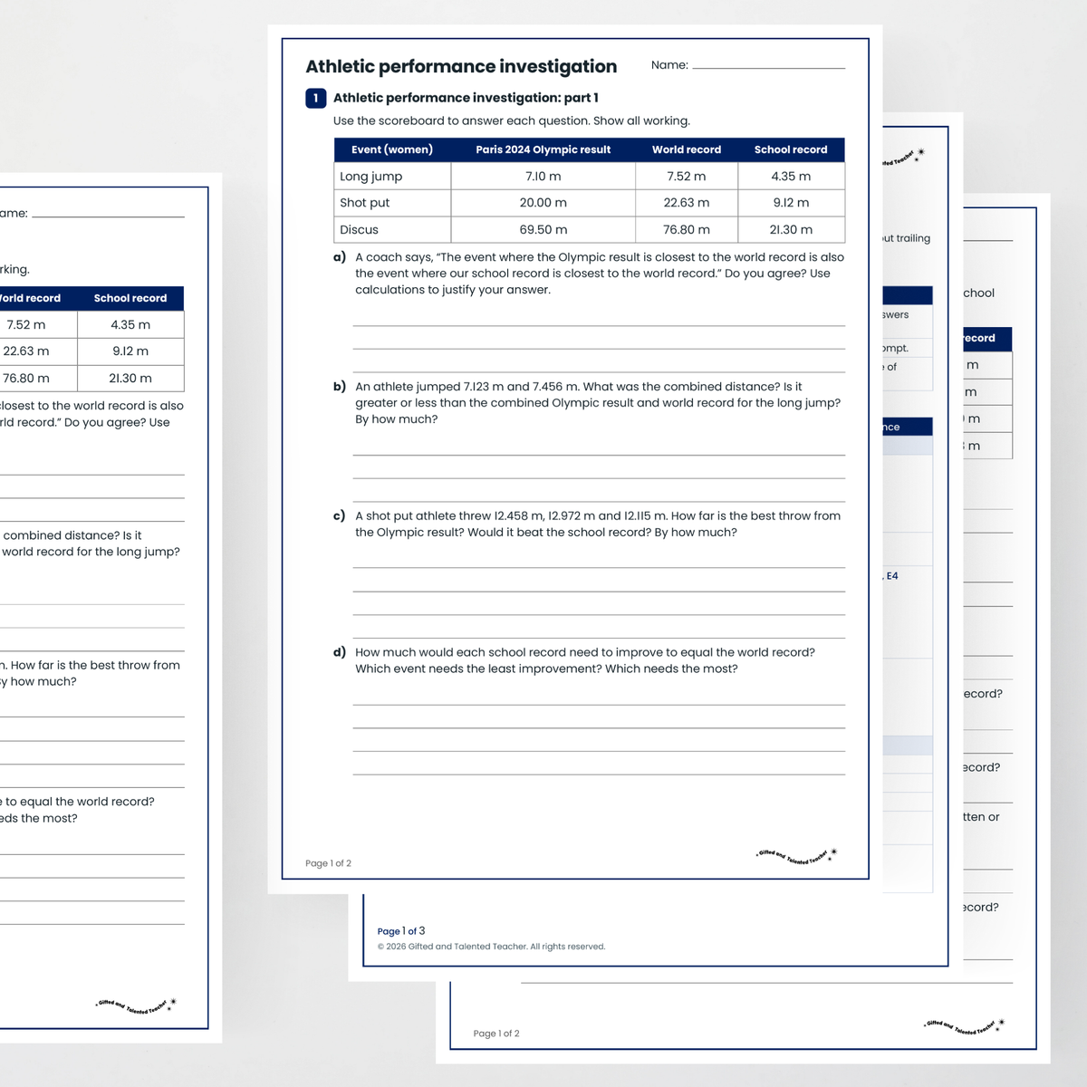 Student activity and answer key – Applying Decimal Addition and Subtraction in Measurement