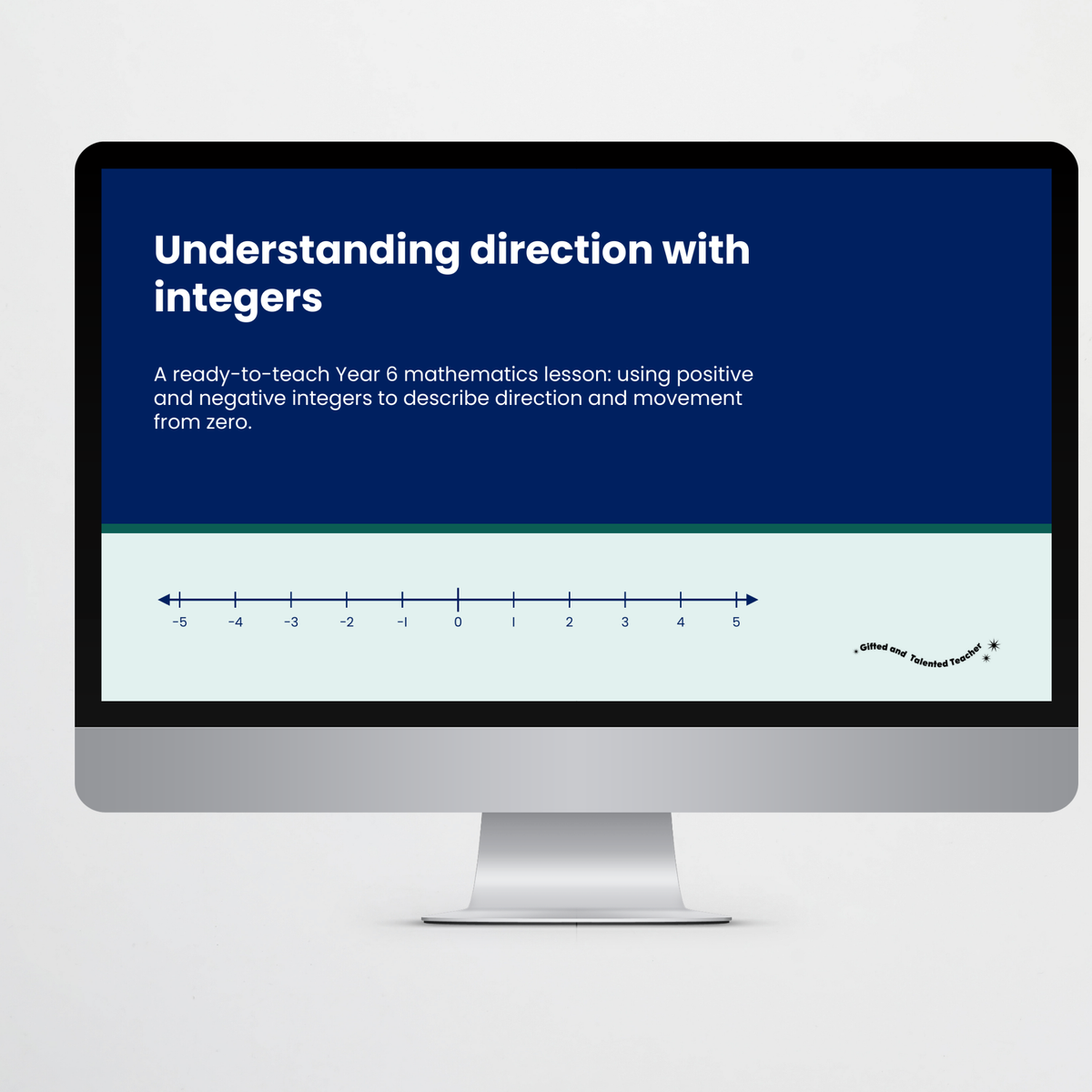 Teacher slides: lesson title slide – Understanding Direction with Integers