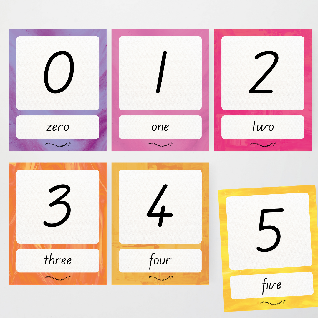 Number Posters Numerical Form and Word Form - Australian Fauna and Flora Classroom Decor - Teacher Resources & Classroom Decor