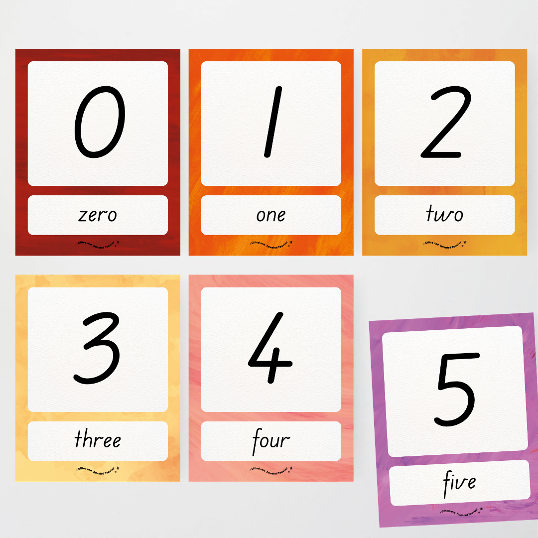 Number Posters Numerical Form and Word Form - Insect Life Classroom Decor - Teacher Resources & Classroom Decor