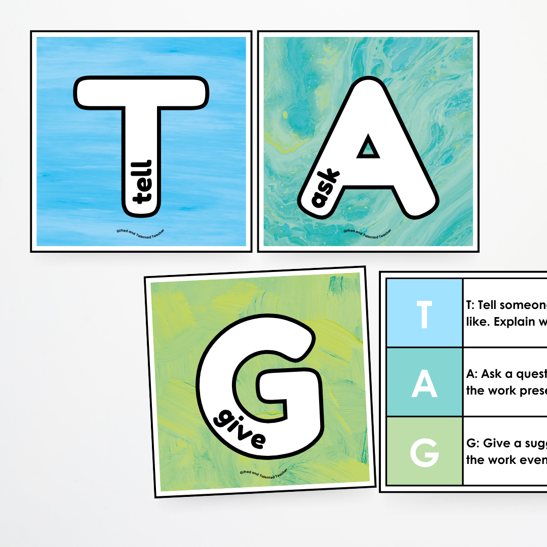 TAG Peer Feedback - Leafy Greens Classroom Decor - Teacher Resources & Classroom Decor