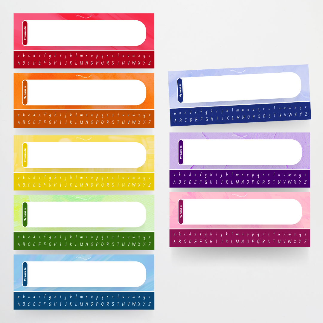 New South Wales Foundation Font Desk Plate with Handwriting Reference - Teacher Resources & Classroom Decor