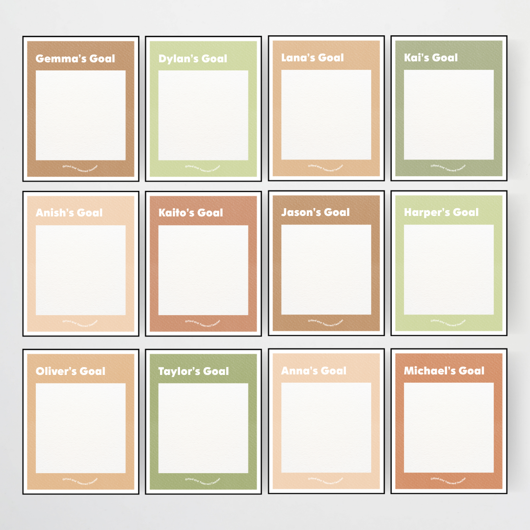 Goal Setting Bundle - Woodland Classroom Decor