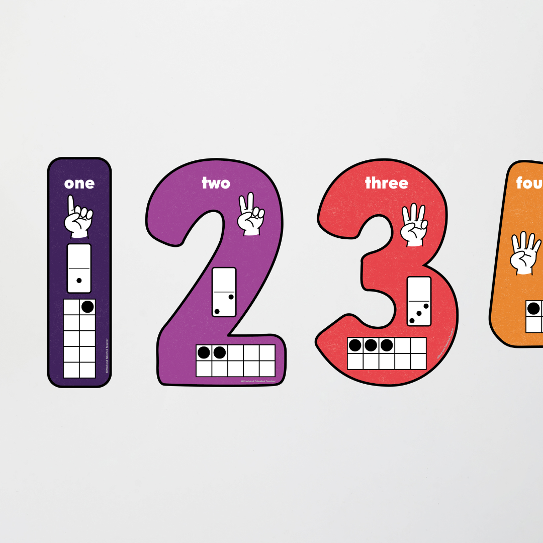 Philip Bunting: Place Value Number Set Counting Posters - Watch this Space Classroom Decor