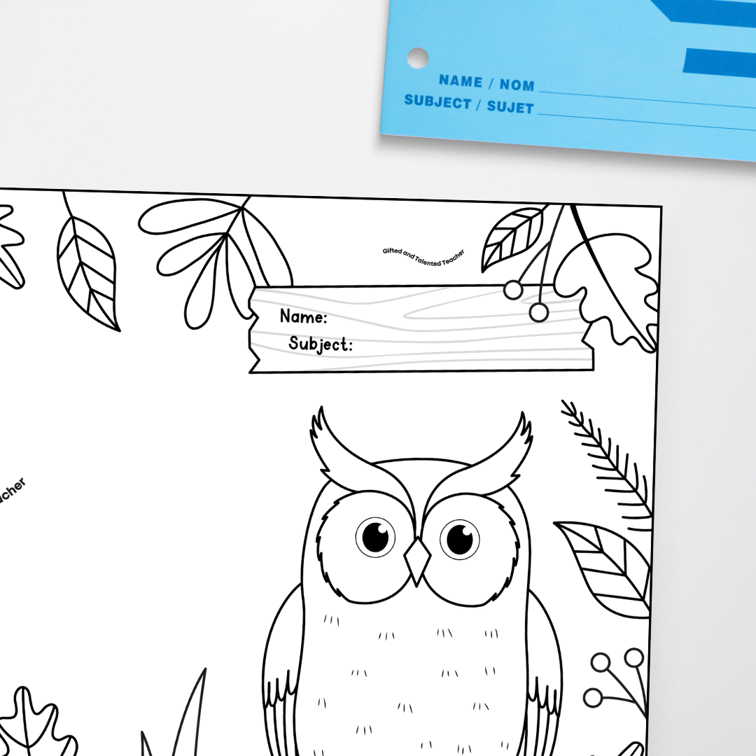 Book Covers - Line Art Woodland Classroom Decor - Teacher Resources & Classroom Decor
