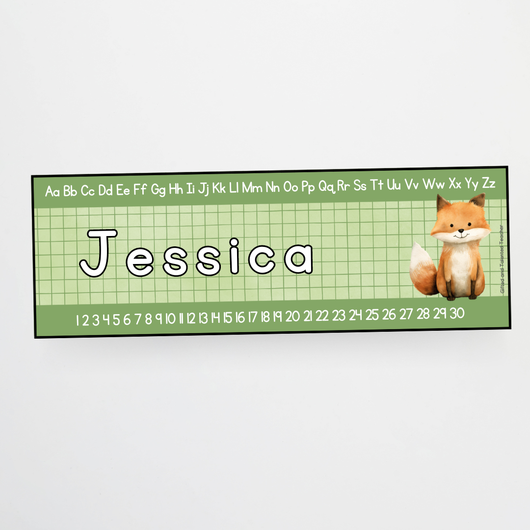 Desk Plates - Woodland Classroom Decor - Teacher Resources & Classroom Decor