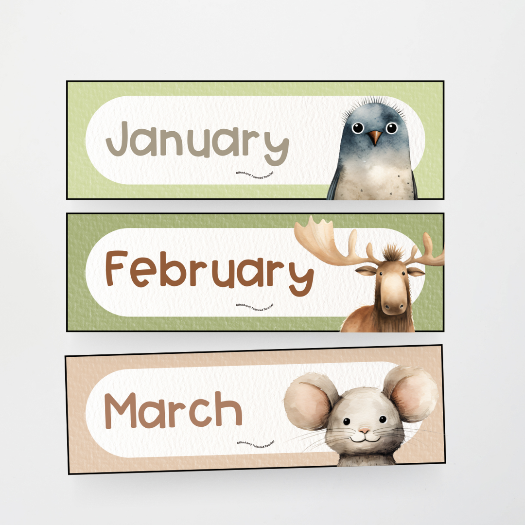 Calendar Chart - Woodland Classroom Decor - Teacher Resources & Classroom Decor