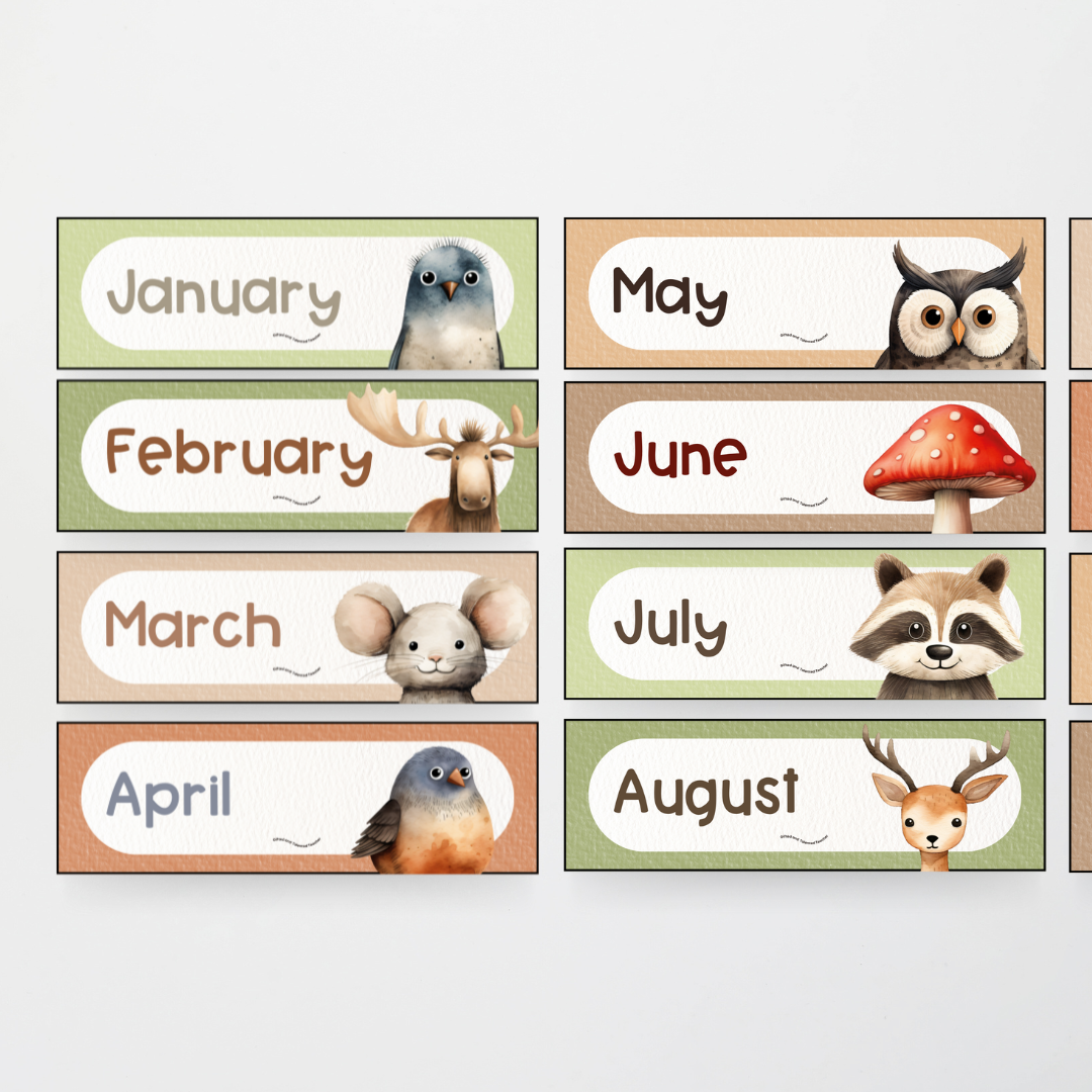 Calendar Chart - Woodland Classroom Decor - Teacher Resources & Classroom Decor