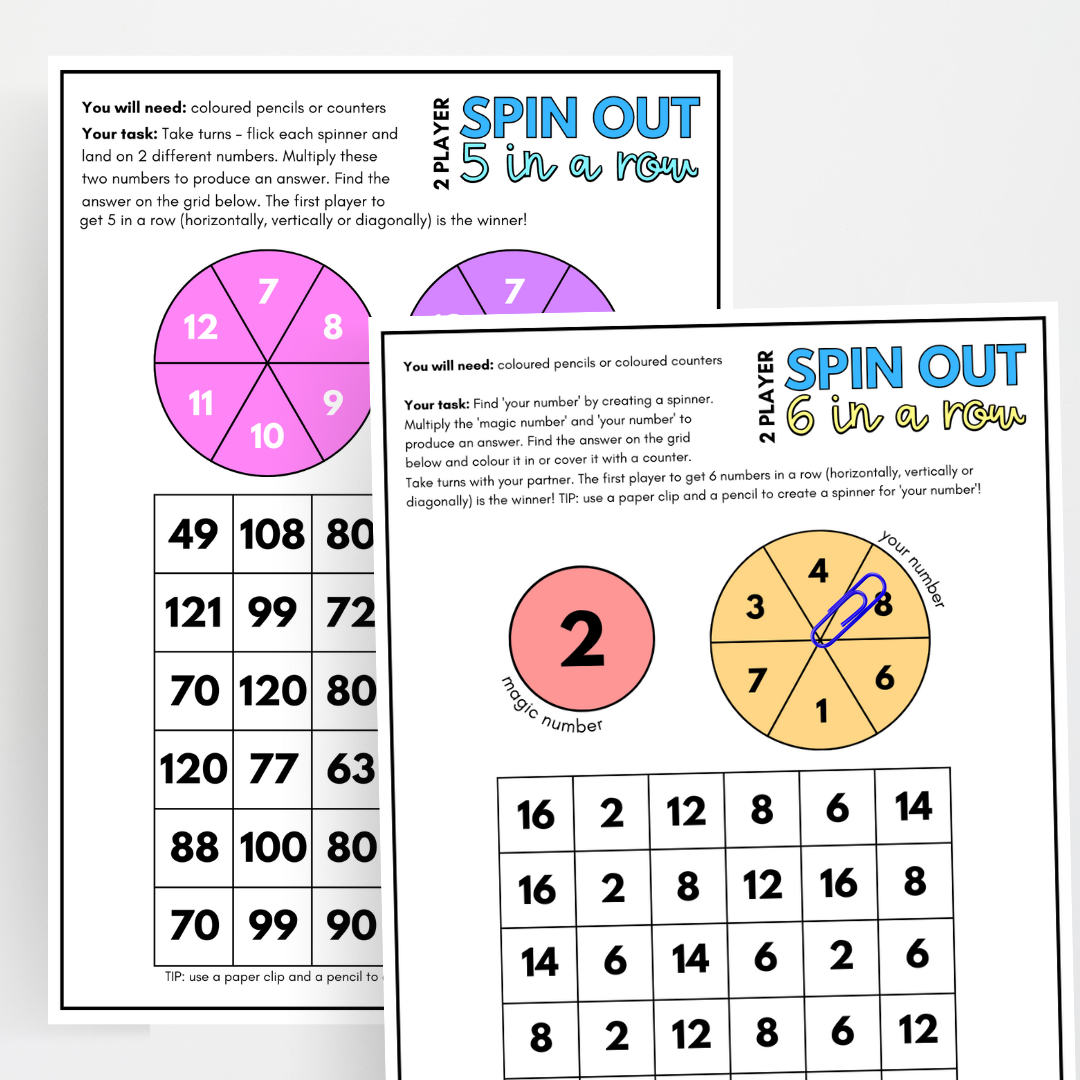 Spin Out: Bundle - Math Games - Teacher Resources & Classroom Decor