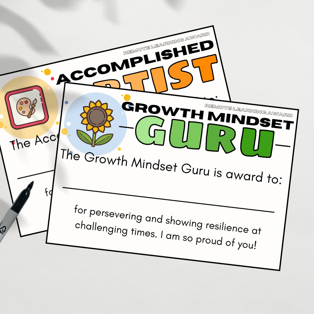 Remote Learning Student Awards - Gifted and Talented Teacher