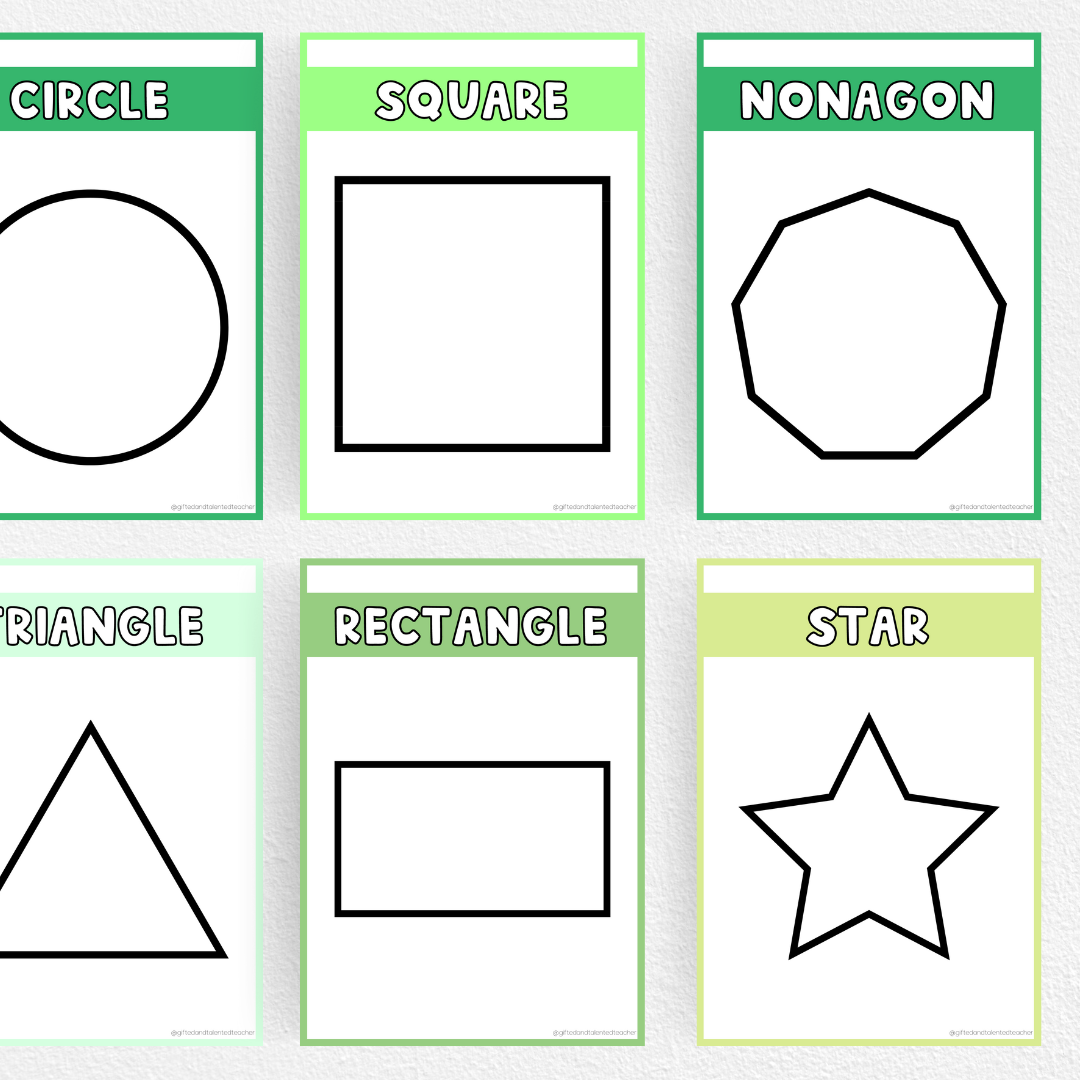 Shape Posters: Leafy Greens Classroom Decor - Teacher Resources & Classroom Decor