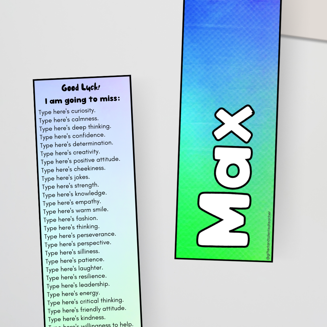 Personalised Bookmarks: Editable - Teacher Resources & Classroom Decor
