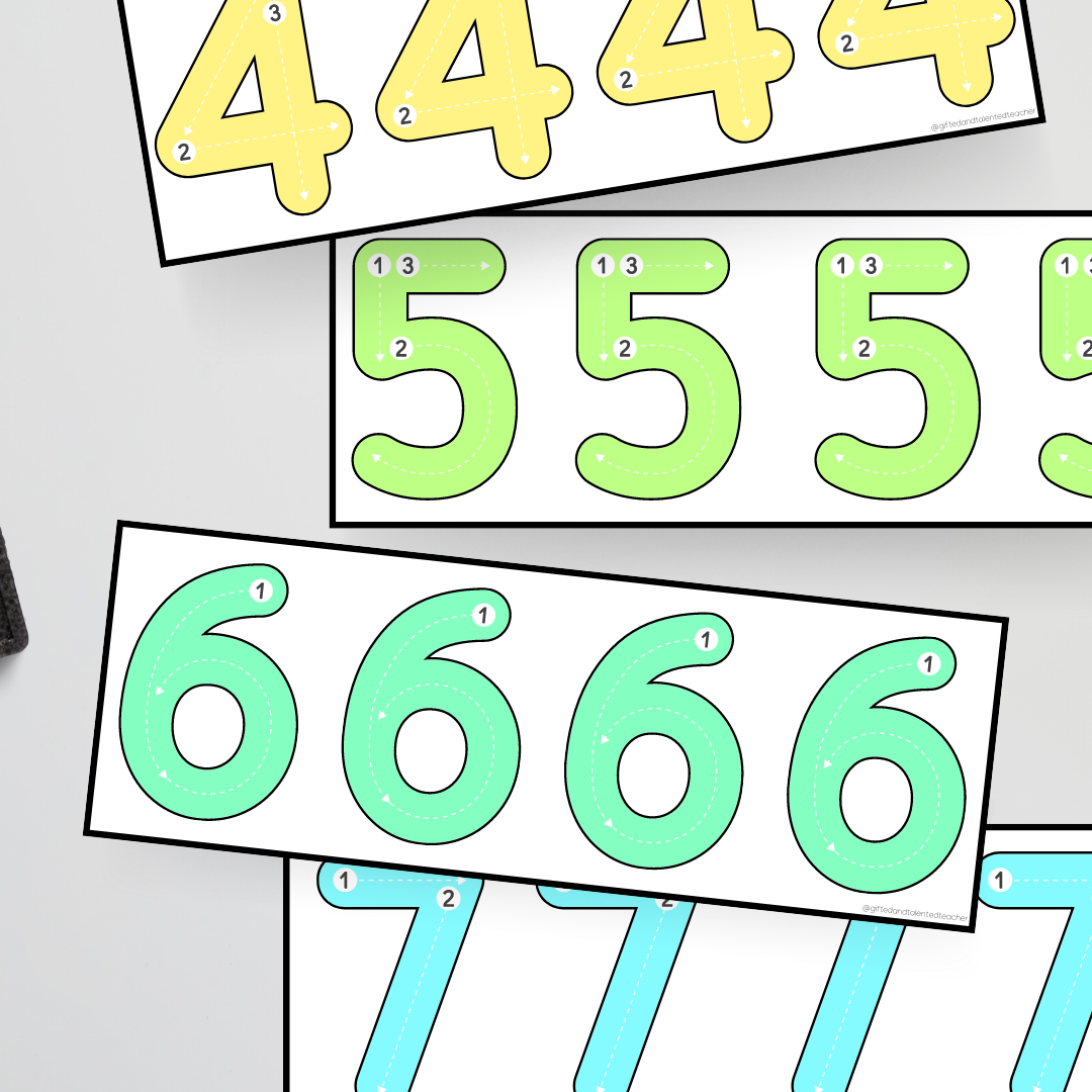 Tracing Number Mats: 0-9 - Teacher Resources & Classroom Decor