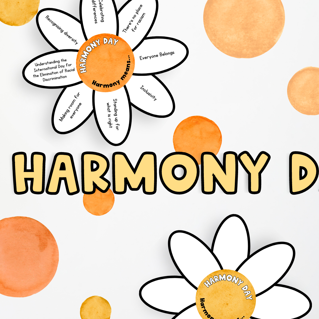Harmony Day and Harmony Week: Dot Display and Flower Activity