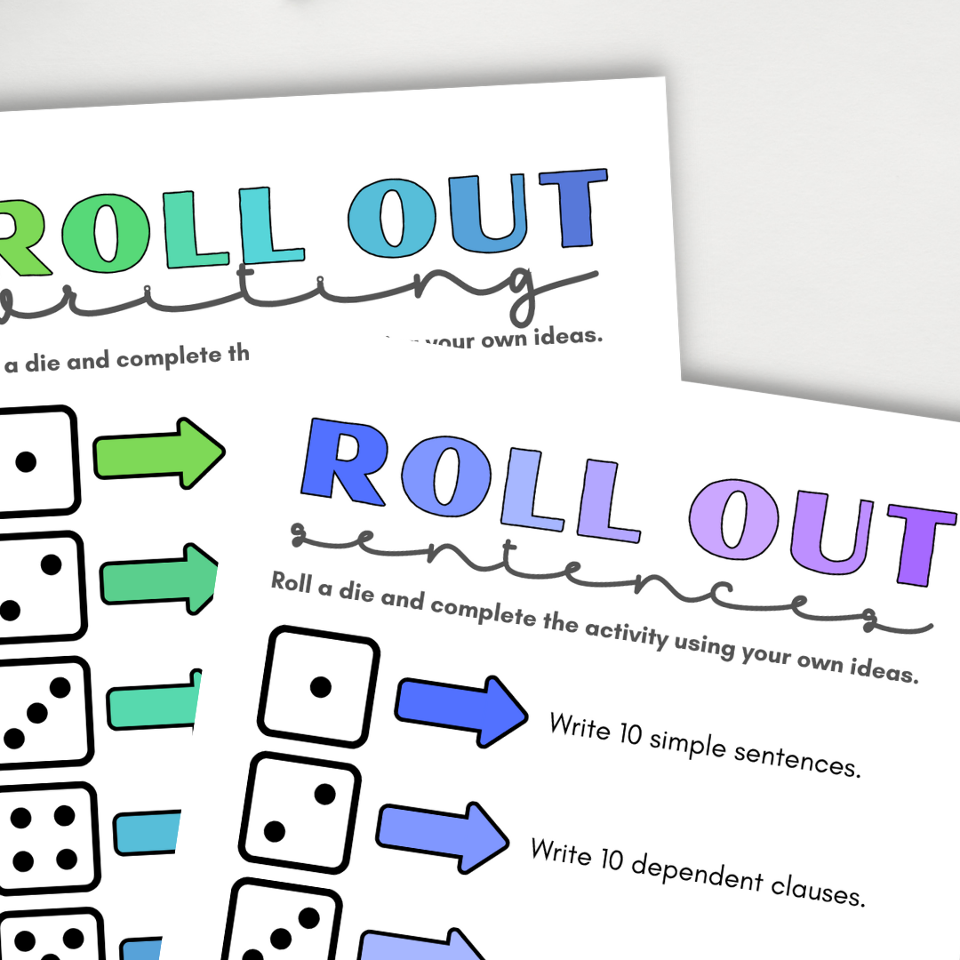 Roll and Write - Literacy Activity - Gifted and Talented Teacher