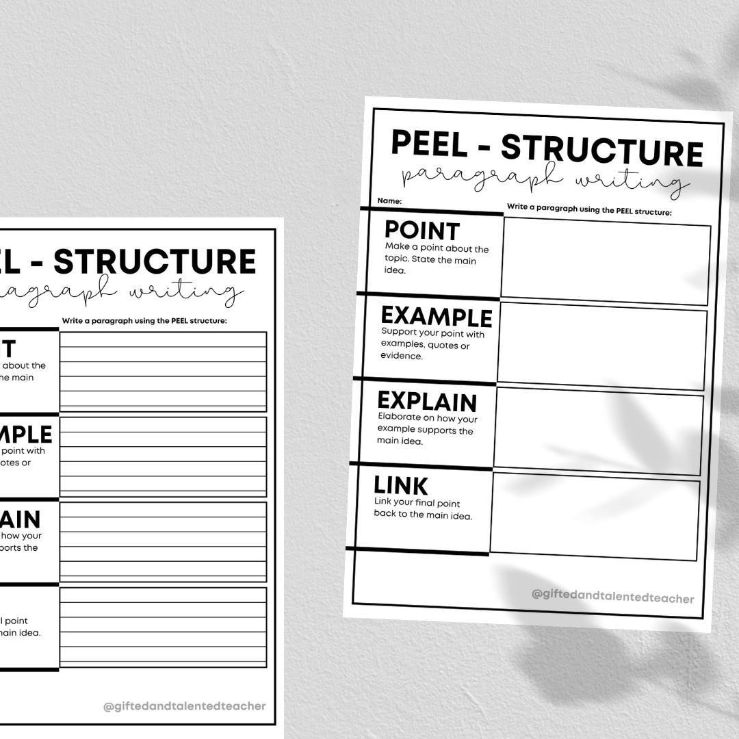 Persuasive Paragraph Structure: PEEL | TEEL | OREO - Gifted and Talented Teacher