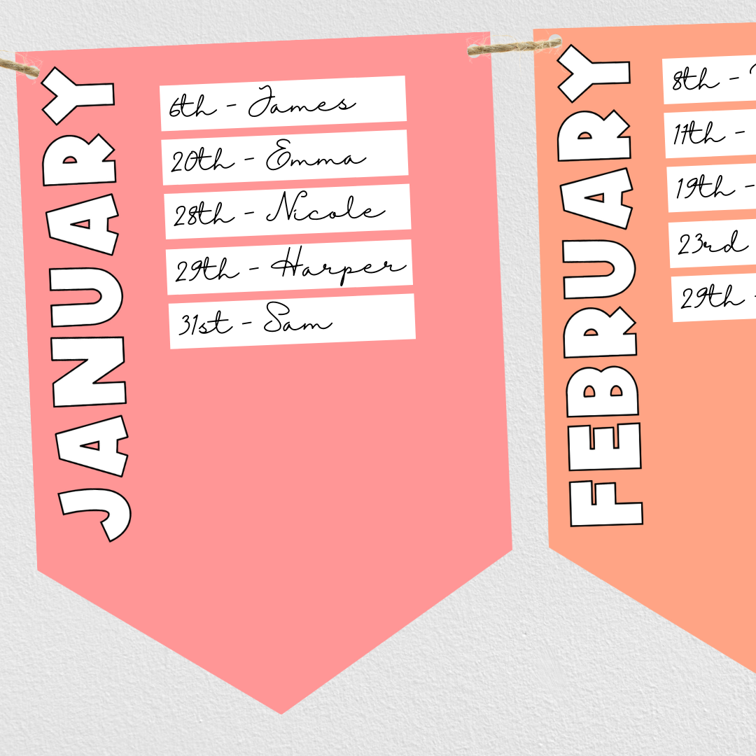 Birthday Bunting: Editable - 4 Versions - Gifted and Talented Teacher