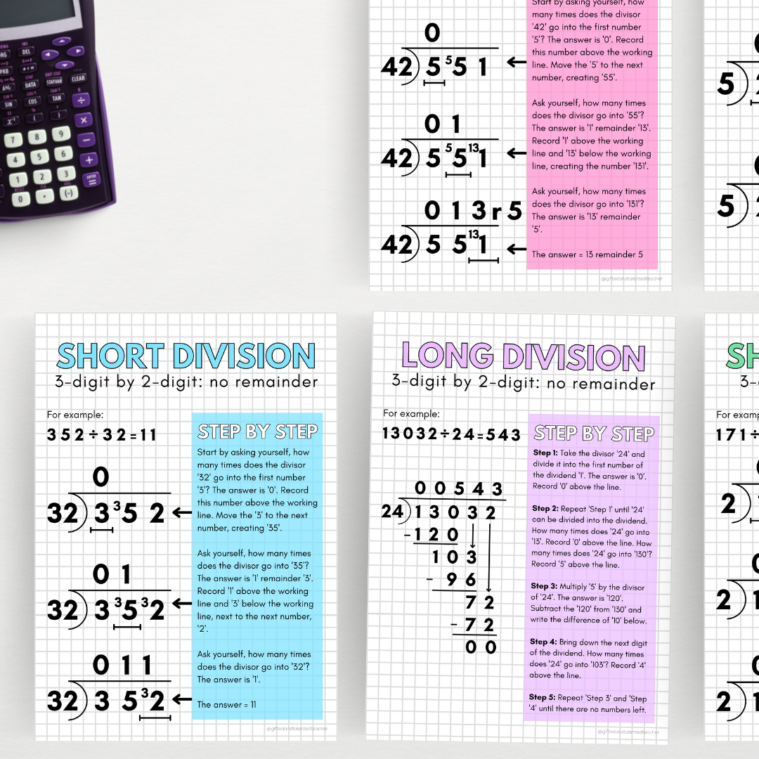 Division Strategy Posters: Short and Long Division | Teacher Resources