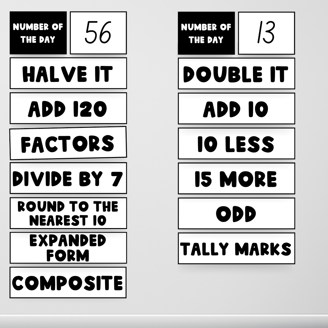 Number of the Day - Display: Minimalistic - Teacher Resources & Classroom Decor
