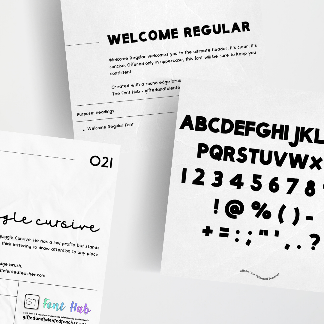 Volume 2: GT Fonts - The Essentials - Gifted and Talented Teacher