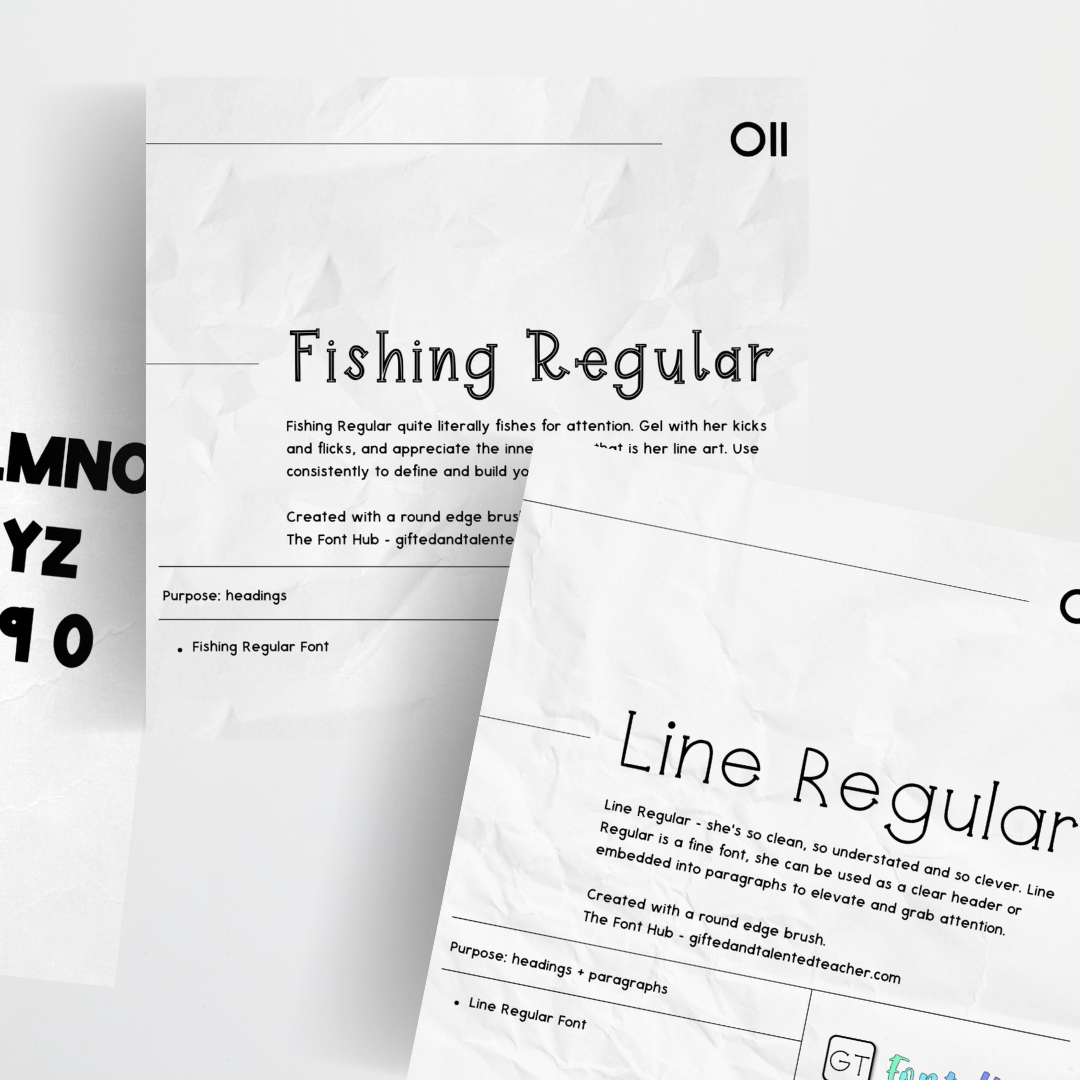 Volume 2: GT Fonts - The Essentials - Gifted and Talented Teacher