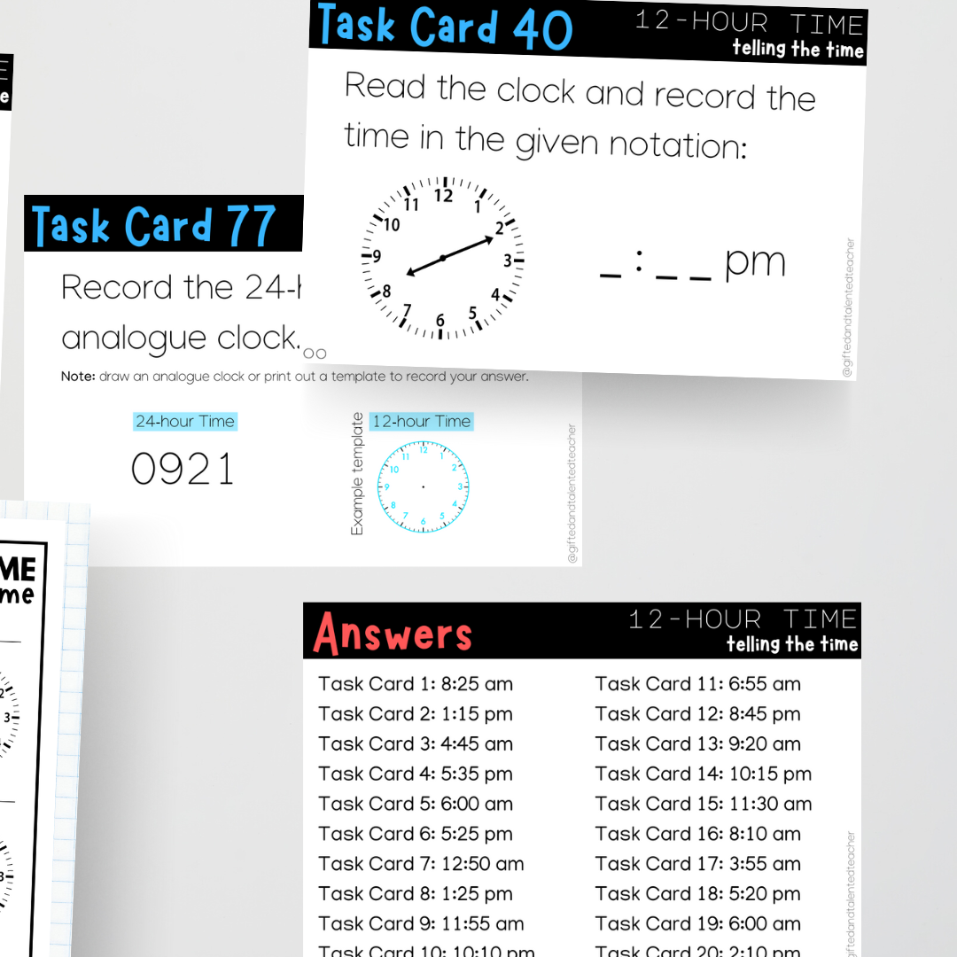 Telling the Time: Time - Teacher Resources & Classroom Decor
