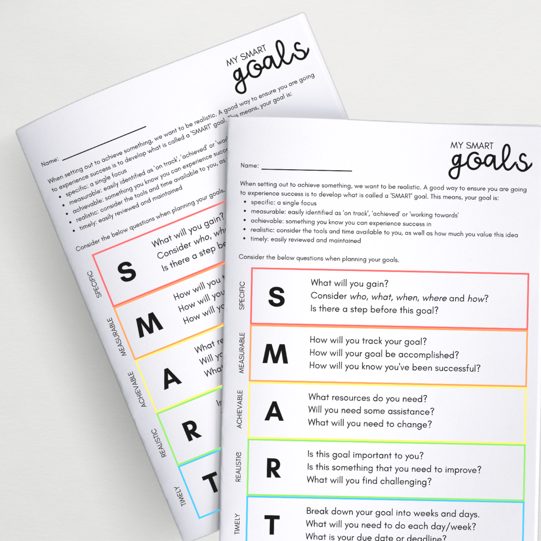 SMART Goal Setting: student activity - Teacher Resources & Classroom Decor