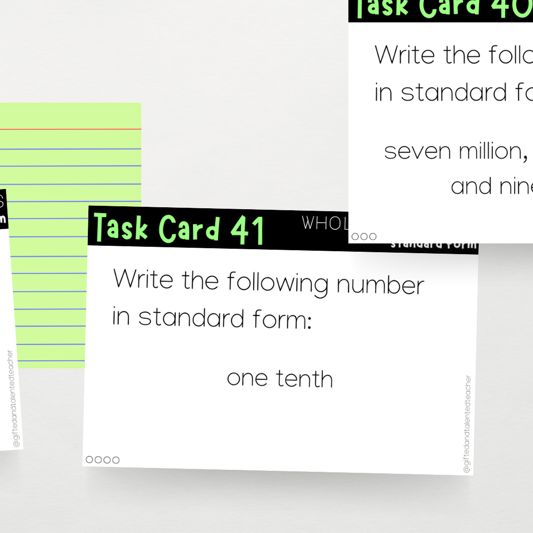 Standard Form: Whole Number