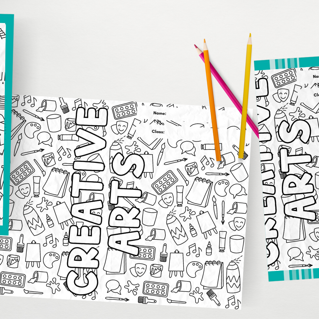 Book Covers - Line Art: A4 and A3 Wrap Around (Back to School) - Teacher Resources & Classroom Decor