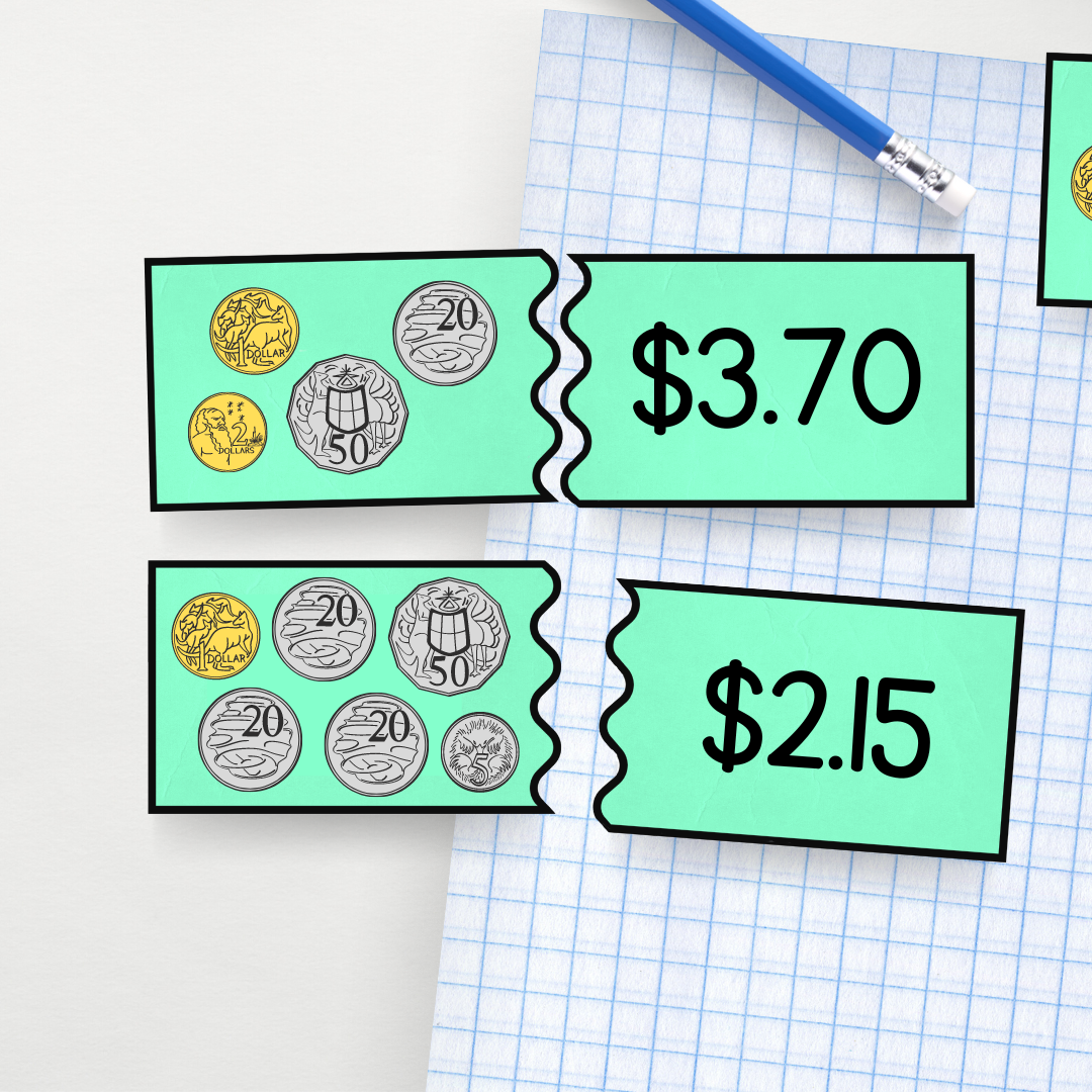 Money Match: Tier 1 - Australian Coins - Teacher Resources & Classroom Decor