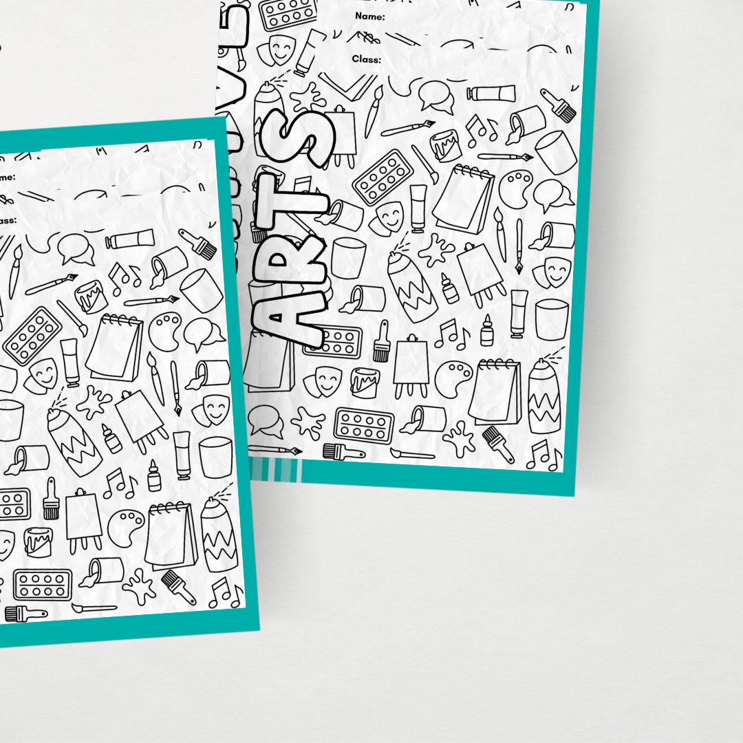 Book Covers - Line Art: A4 and A3 Wrap Around (Back to School) - Teacher Resources & Classroom Decor