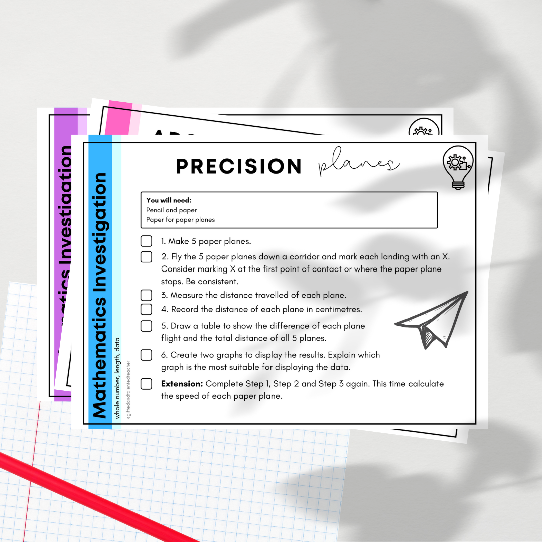 Mathematics Investigations - Distance Learning - Gifted and Talented Teacher